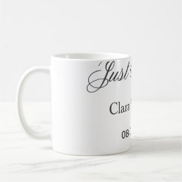 Just Married lägg till parnamn datum år bröllopssi Kaffemugg