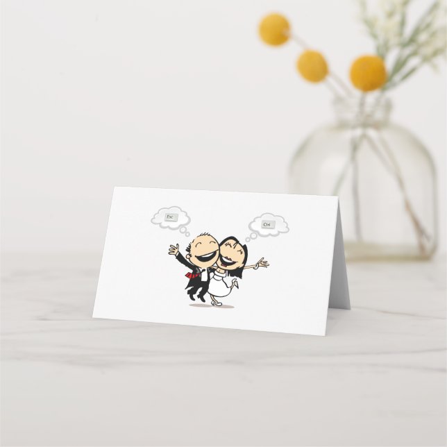 Just married placeringskort (Framsida)