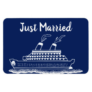 Just Married Wedding Honeymoon Cruise Cabin Door Magnet