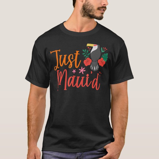 Just Maui'd Hawaii Honeymoon Hubby Wifey Matching T Shirt (Framsida)
