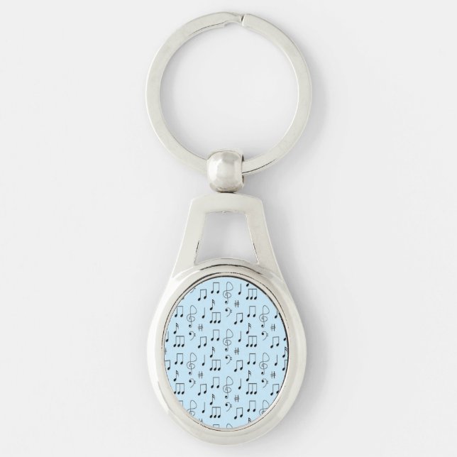 Just Noted Pink Keychain Ovalt Silverfärgad Nyckelring (Framsidan)