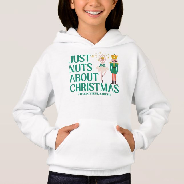 Just Nuts About Christmas Nutcracker Ballerina  T Shirt (Framsida)