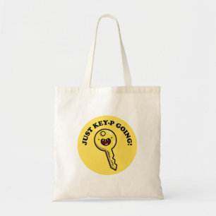 Just Nyckel-p Going Funny Cute Pun Tote Bag Tygkasse