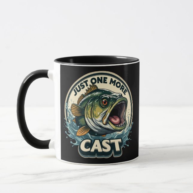 Just One More Cast Bass Fishing Mugg (Vänster)