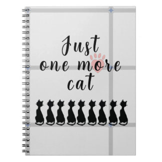 Just One More Cat - Spiral Photo Notebook Anteckningsbok