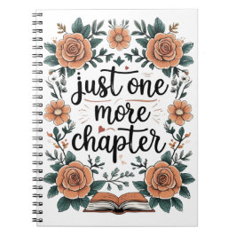 Just One More Chapter – Floral Book Lover Anteckningsbok