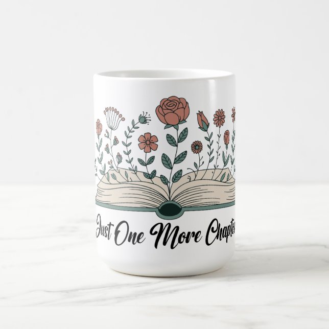 Just One More Chapter – Floral Book Lover Kaffemugg (Center)