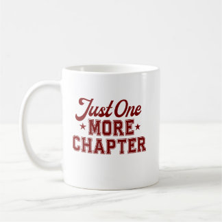 Just One More Chapter-Mugg Maroon Bokälskare Kaffemugg