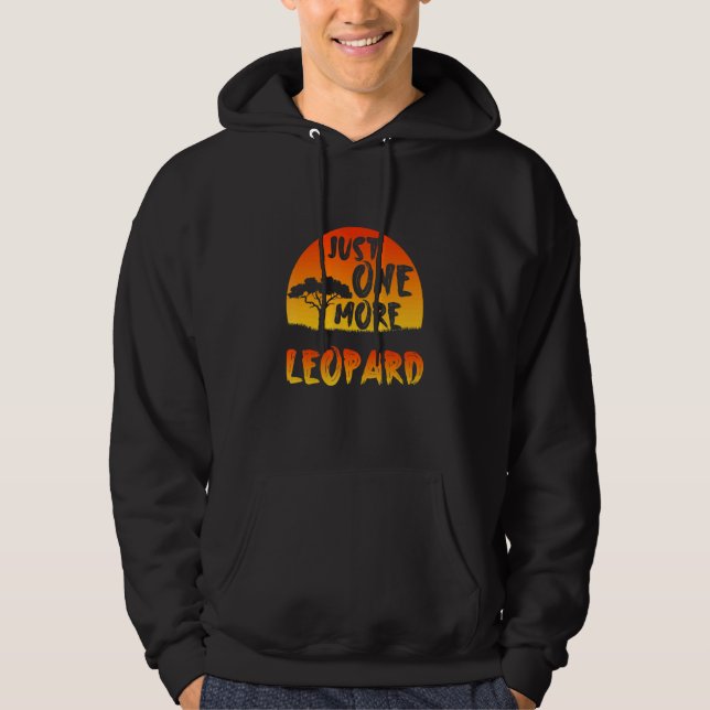 Just One More Leopard Inspirational Endangered Ani Hoodie (Framsida)