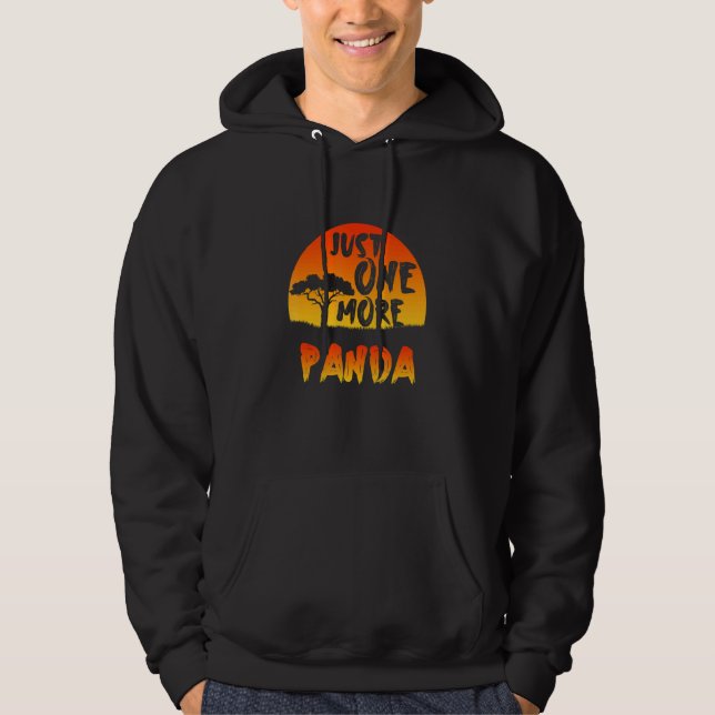 Just One More Panda Inspirational Endangered Anima Hoodie (Framsida)