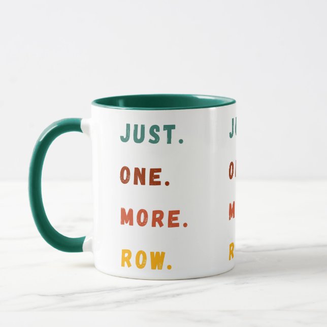 Just One More Row Funny Retro Crochet Lover Saying Mugg (Vänster)