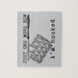 Just One More Row I'm Hooked Crochet Hook and Yarn Pussel