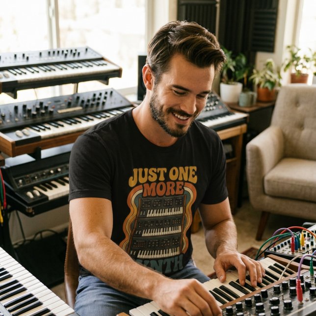 Just One More Synth – Lustiges Synth Nerd  T Shirt (Skapare uppladdad)