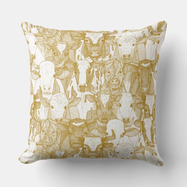 just ox classic gold white kudde (Framsida)