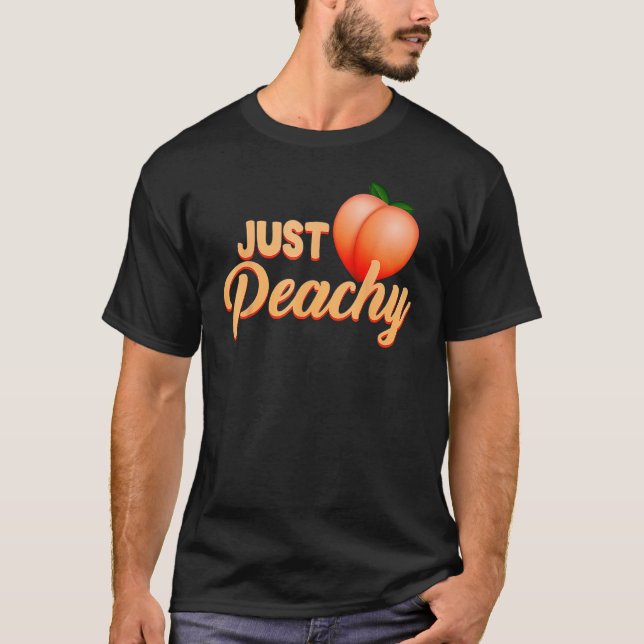 Just Peachy Georgia Retro 70s Western Peaches Summ T Shirt (Framsida)