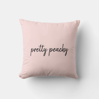 Just Peachy Modern Minimalist Cute Script Kudde