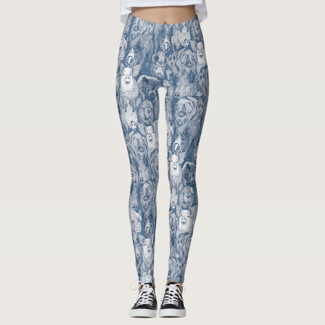 just pigs cobalt denim leggings (Framsida)