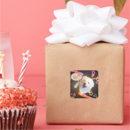 Just Saying "Hi"  Fyrkantigt Klistermärke