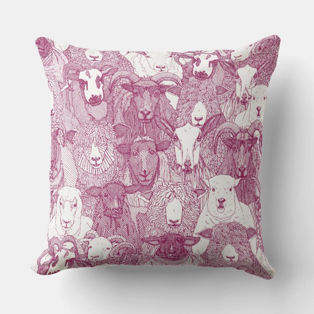 just sheep cherry white kudde (Framsida)