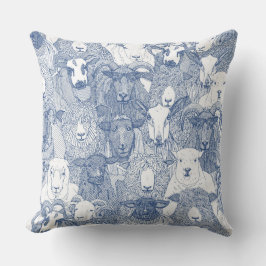 just sheep classic blue white kudde