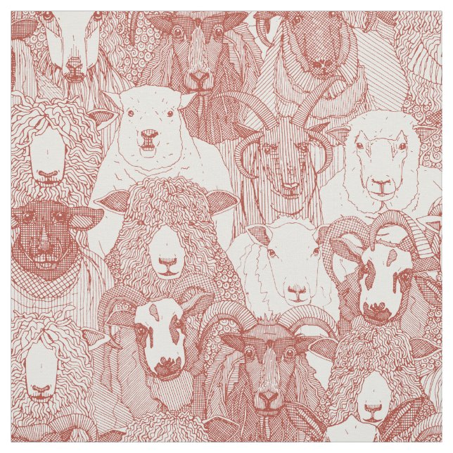 just sheep paprika white tyg (Provkarta)