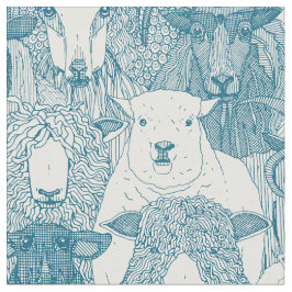 just sheep peacock blue white tyg