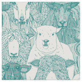 just sheep teal white tyg