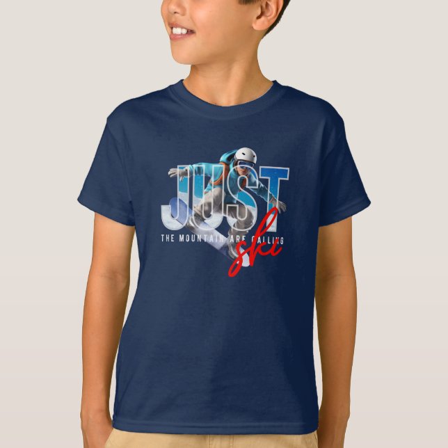 Just Ski | Barn T Shirt (Framsida)