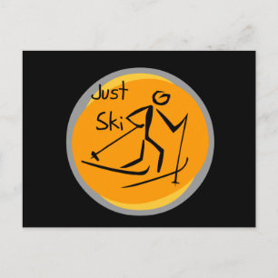 Just Ski T-shirts och presenter Vykort