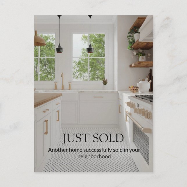 Just Sold Real Estate Postcard | Realtor Marketing Vykort (Framsida)