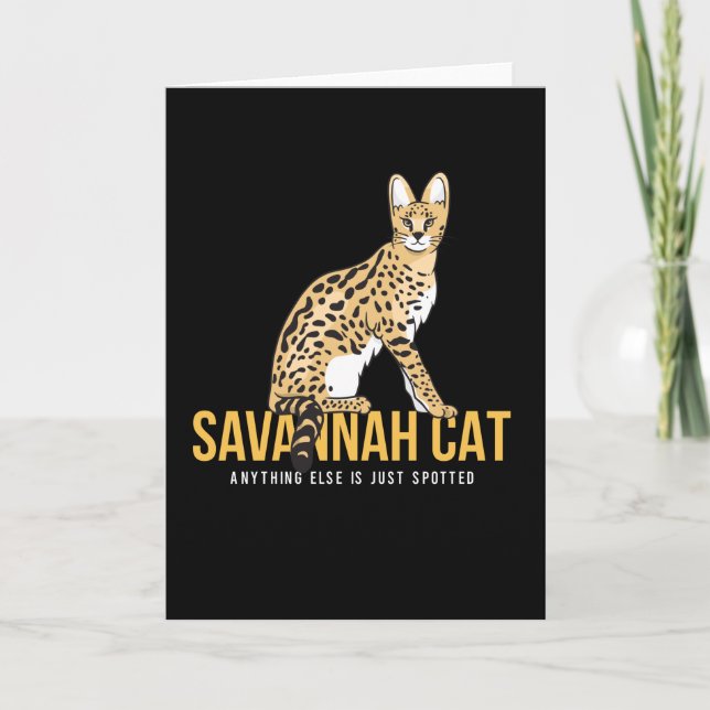Just Spoted Savannah Cat Kitten Kort (Framsida)