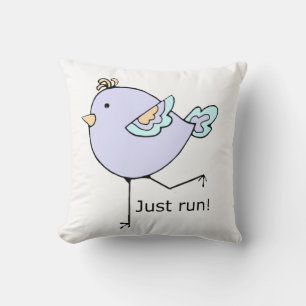 Just Springa Cute Tecknad Running Chick Kudde