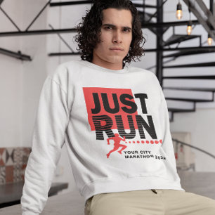 Just Springa Red Marathon Springer Track Tävling M Lång Ärmad Tröja