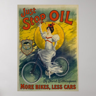 Just Stop Oil Mugg Mer Cyklar Mindre Bilar Aktivis Poster