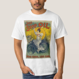 Just Stoppa Olja Mugg Mer Cyklar Mindre Bilar Akti T Shirt