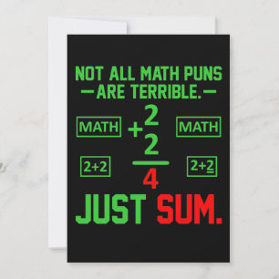 Just Sum Math Teacher Mathematics Math Student Tack Kort