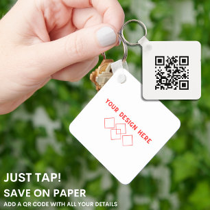 JUST TAP   QR-Affärskort NO PAPPER Nyckelring