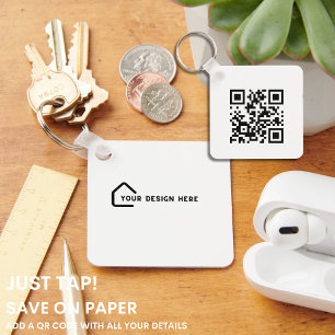 JUST TAP   QR Affärskort REALTOR AGENT Nyckelring