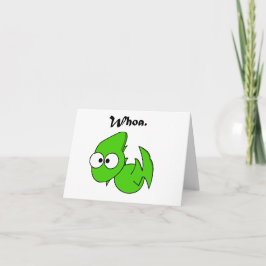 Just Tired Funny Dragon eller Pterodactyl Tecknad Kort