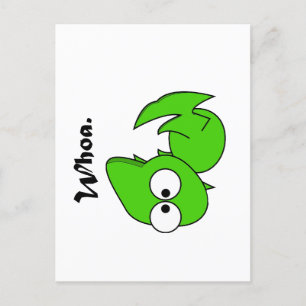 Just Tired Funny Dragon eller Pterodactyl Tecknad Vykort