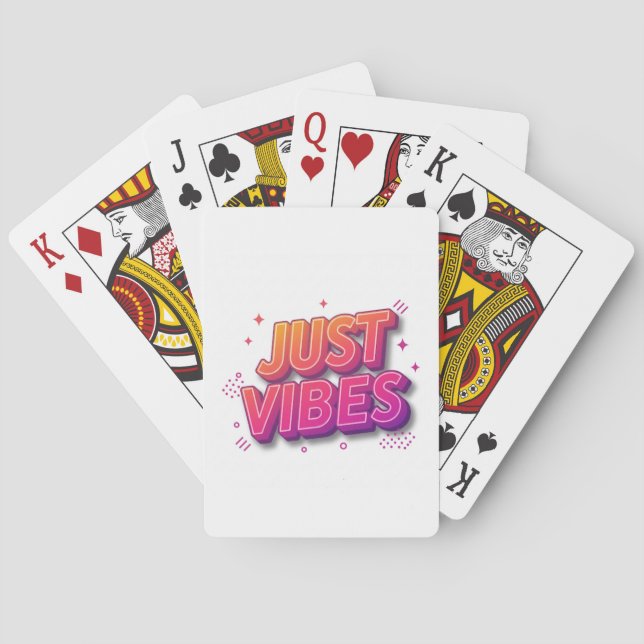 Just Vibes | Anpassningsbar för färgstark textdesi Casinokort (Baksidan)