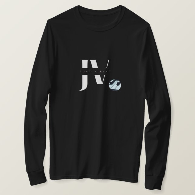Just Vibin'Långärmad T-Shirt (Contemporary) (Design framsida)