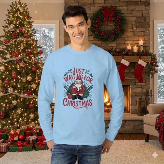 Just Waiting for Christmas Santa Men’s Tshirt T Shirt (Skapare uppladdad)