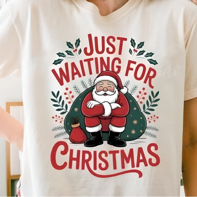 Just Waiting for Christmas Santa Women’s Tshirt T Shirt (Skapare uppladdad)