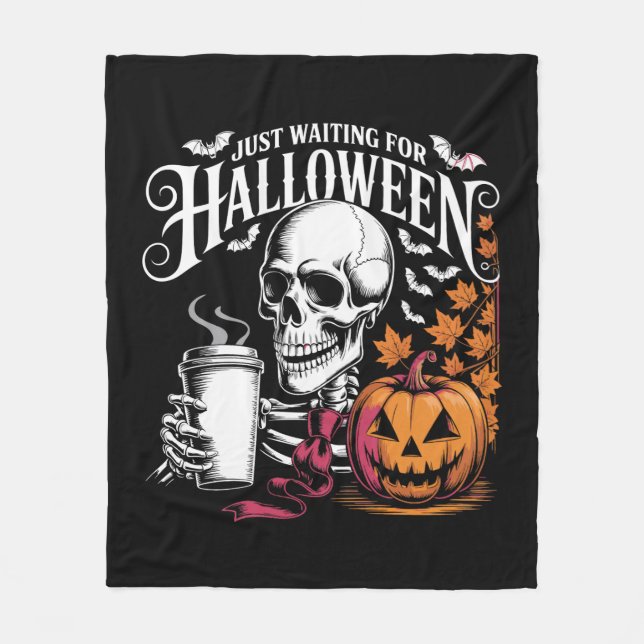 Just Waiting For Halloween Fleecefilt (Framsidan)