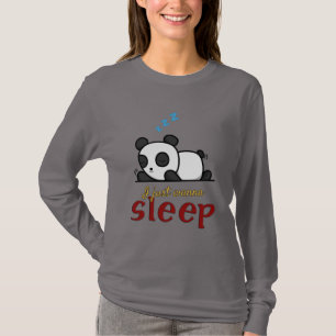 "Just Wanna Ssov" Toppen Cute Panda Ord Art T Shirt
