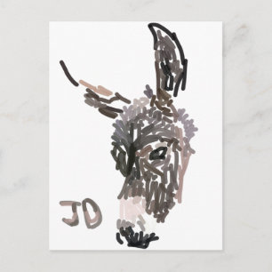 JustDonkey-logotyp-vykort Vykort