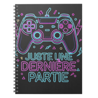 Juste Une Dernière Partie Gamer Notebook - Retro Anteckningsbok
