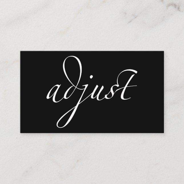 Justera: Chiropractic/centrerat Visitkort (Framsida)