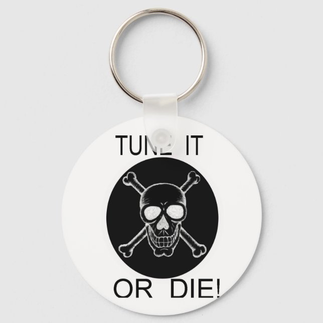 Justera den eller dölj cirkelskullen nyckelring (Framsida)